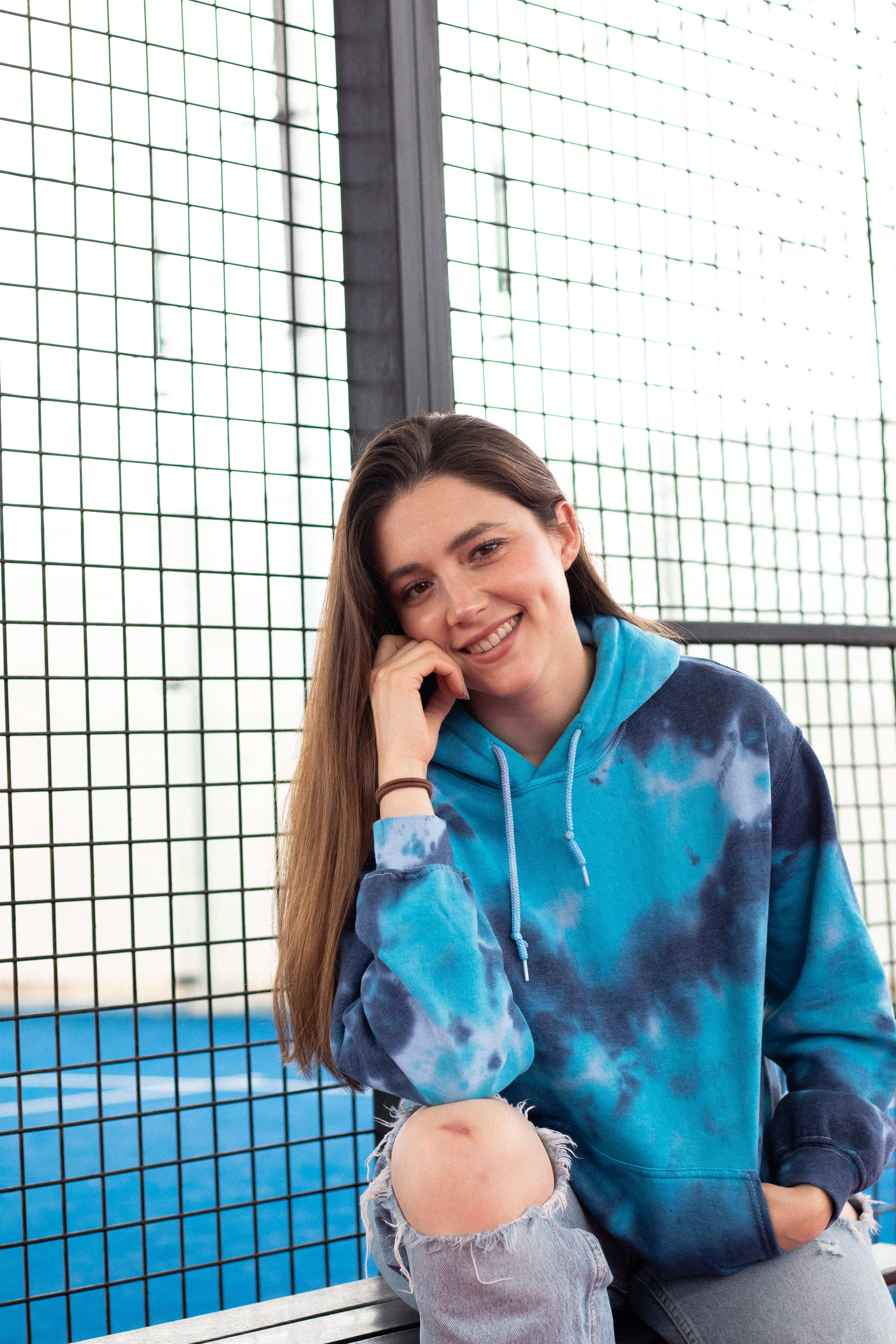 Hoodie Tie-Dye Blu